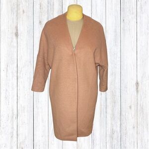 Maison Scotch Single Breasted Wool Blend Coat Snap Front Size 1/2